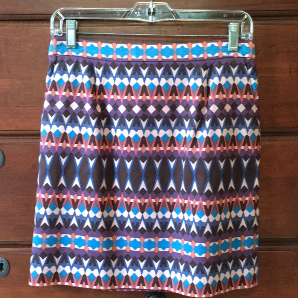 J. Crew Salon Mini Skirt Gemstone Print